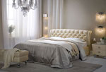 Тапицирана спалня в цвят шампанско - тапицерия от еко кожа  