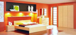 Спалня по заявка на клиента със скрито осветление Портокалово настроение  